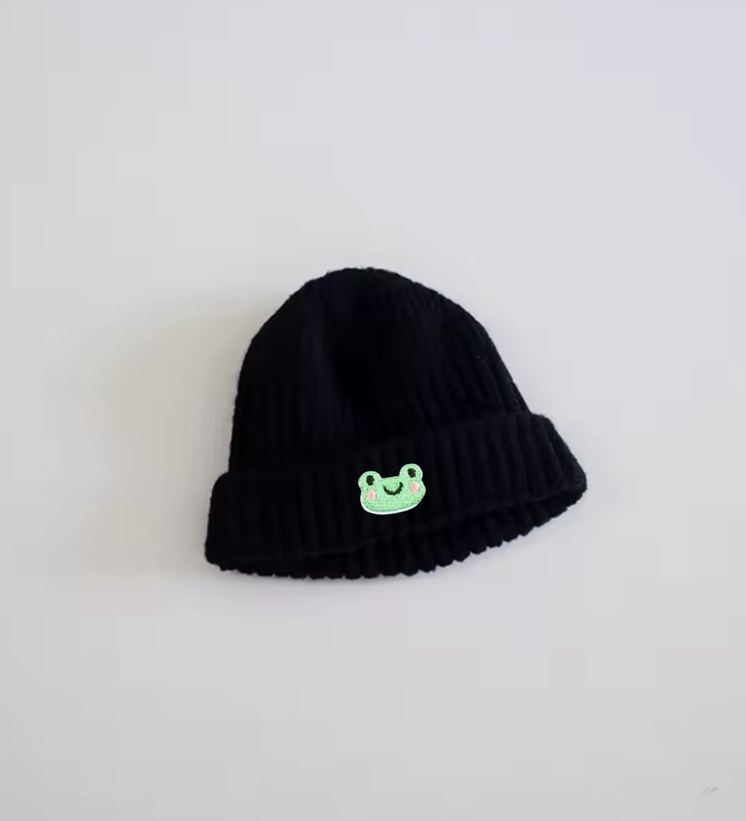 Smiley Frog Knit Baby Winter Hat Hippo Boutique
