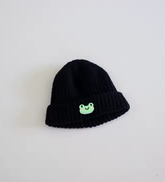 Smiley Frog Knit Baby Winter Hat Hippo Boutique
