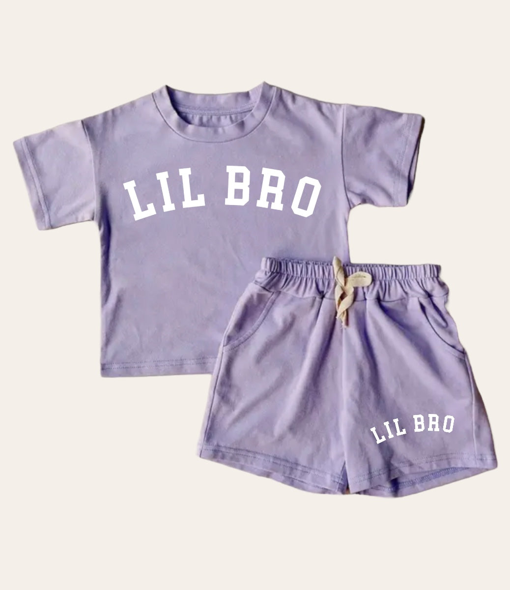 Little Bro Baby Boy T-Shirt & Shorts Set Hippo Boutique
