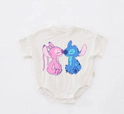 Baby stitch t-shirt Bubble Romper