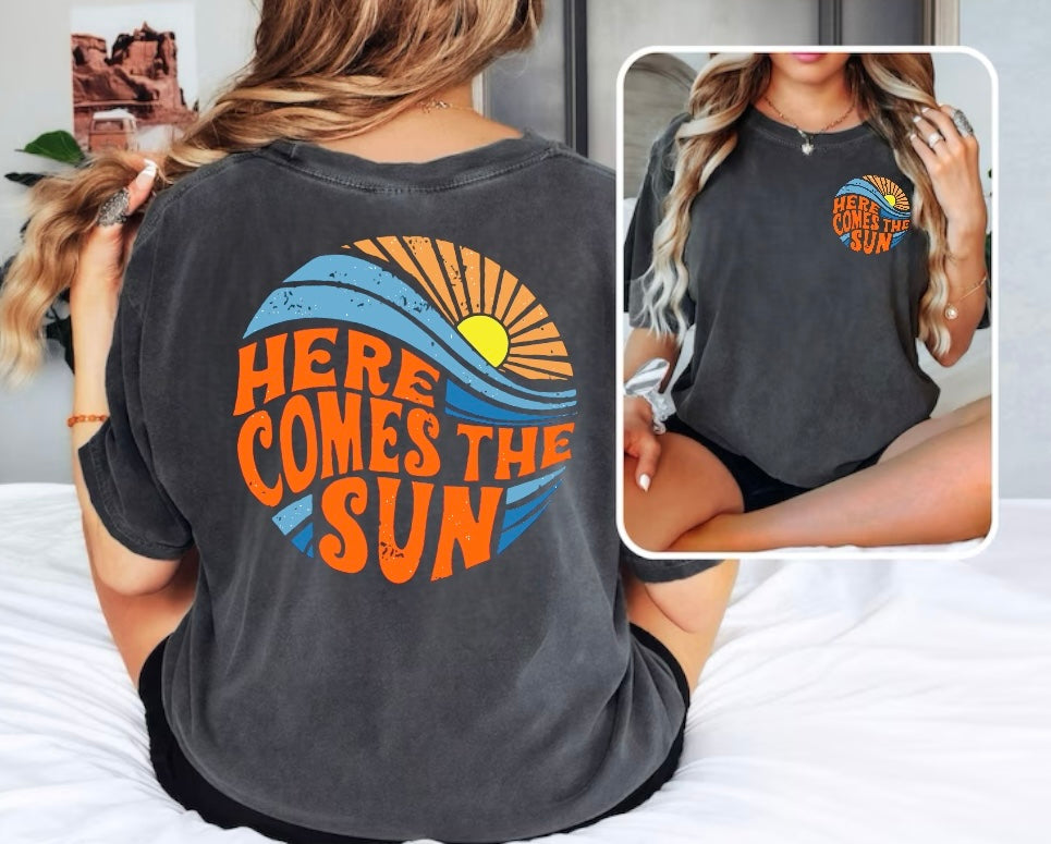 Here Comes The Sun Retro T-Shirts Hippo Boutique