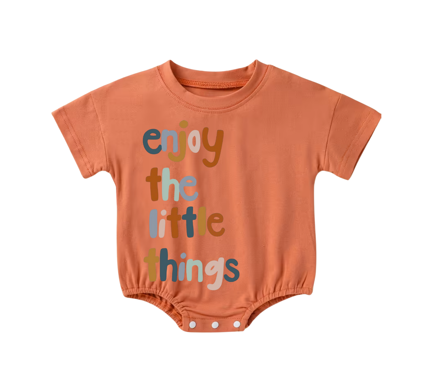 Baby t-shirt Bubble Romper - Enjoy the little things Hippo Boutique
