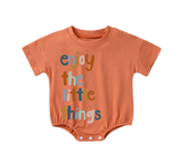 Baby t-shirt Bubble Romper - Enjoy the little things Hippo Boutique