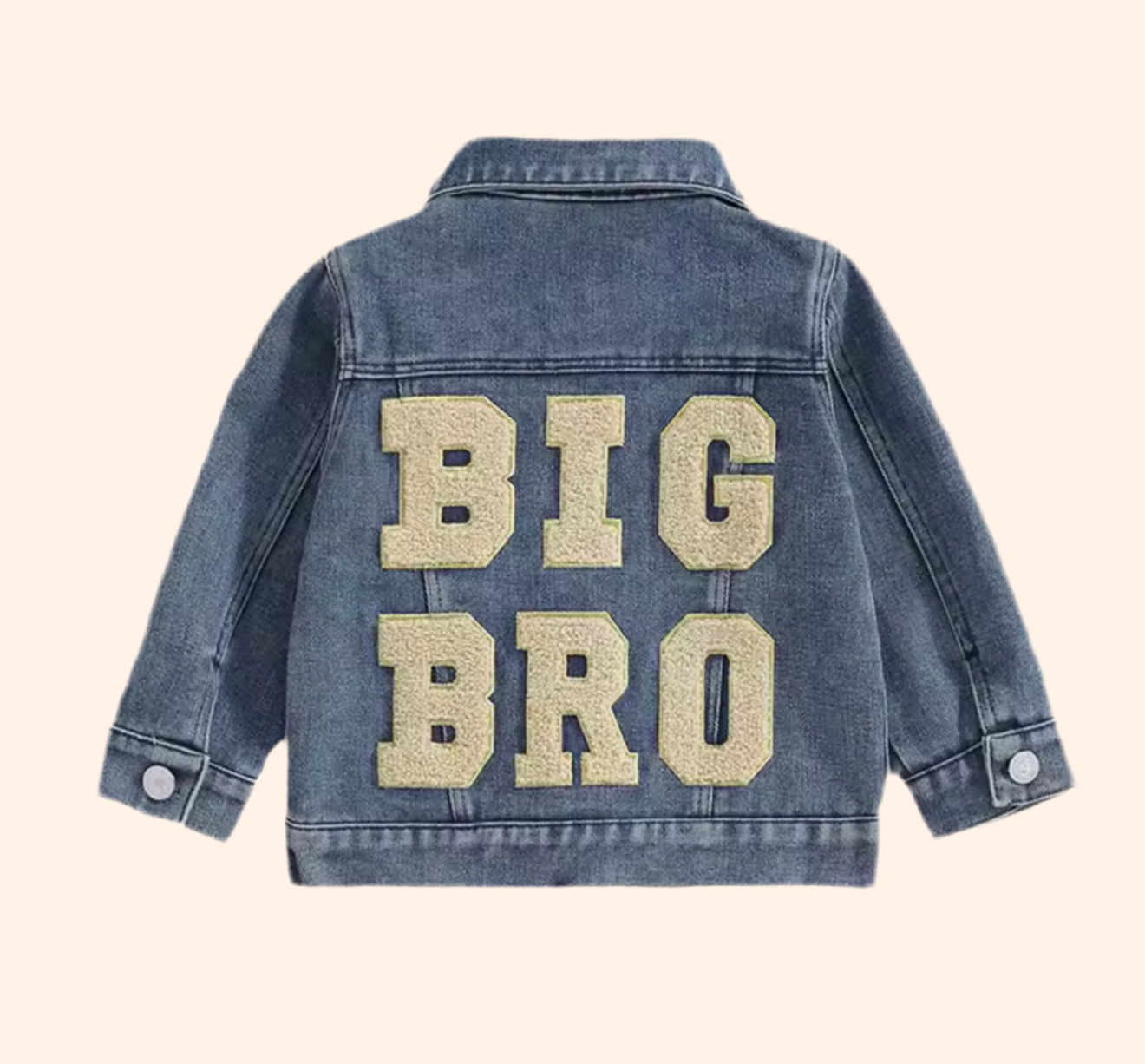 Big Bro Lil Bro Embroidered Baby & Toddler Jean Jacket Hippo Boutique