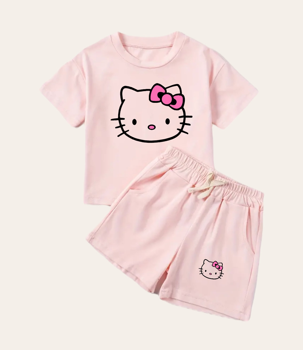 Kitty Baby Girl T-Shirt & Shorts Outfit Hippo Boutique
