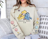 Custom Mama Bear Sweatshirt with children’s name on sleeve Hippo Boutique