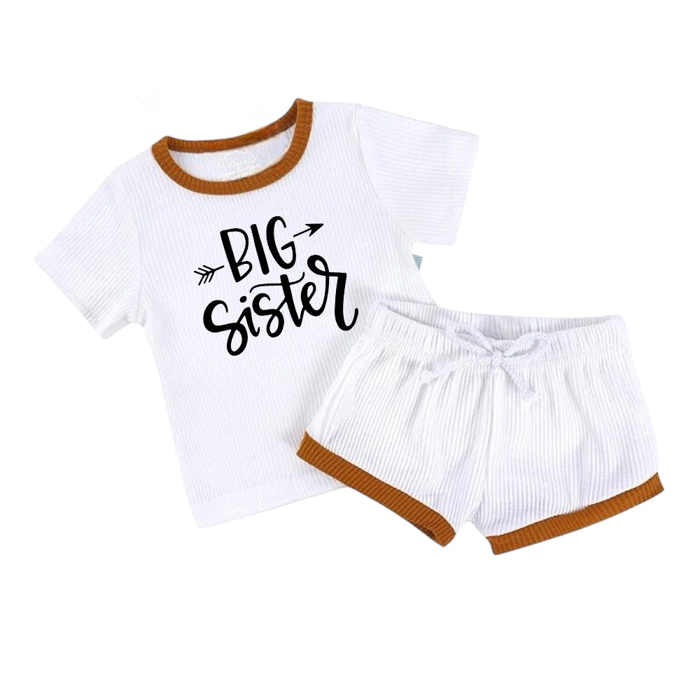 Big Baby & toddler waffle cotton outfit Hippo Boutique