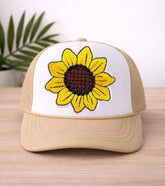 Sunflower Trucker Mesh Hats Hippo Boutique