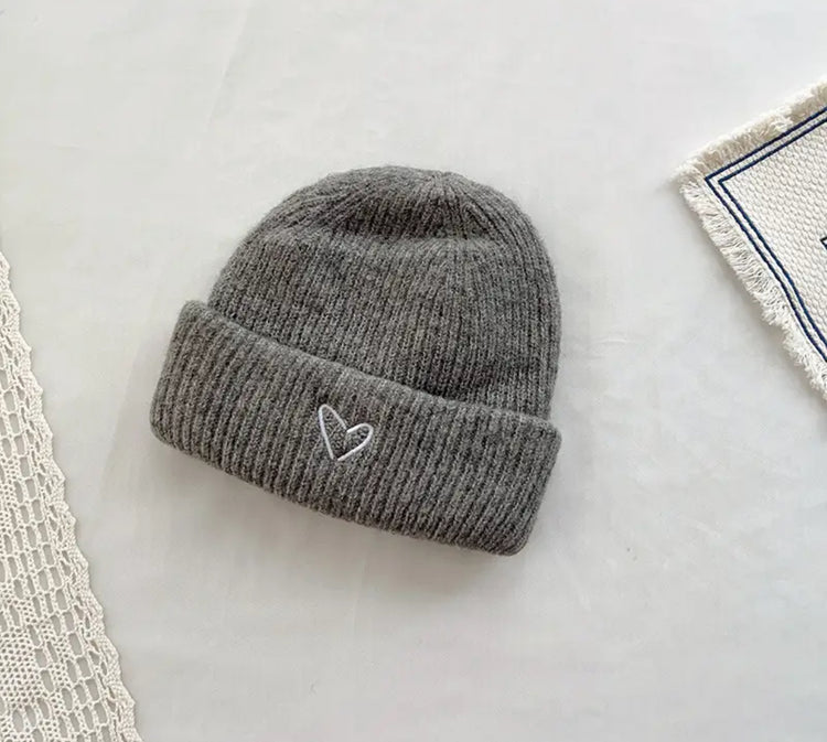Baby & kids heart Winter Hat Beanies Hippo Boutique