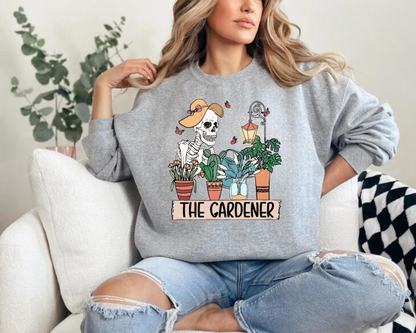 Women’s Crewneck Sweatshirts - The Gardener Skeleton Hippo Boutique