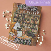Thriller reader ghost Kindle Insert Kindle Paper E-Reader Holographic Insert Kindle Glitter Cardstock Decor Bookish Accessories Gift for Book thriller kindle insert