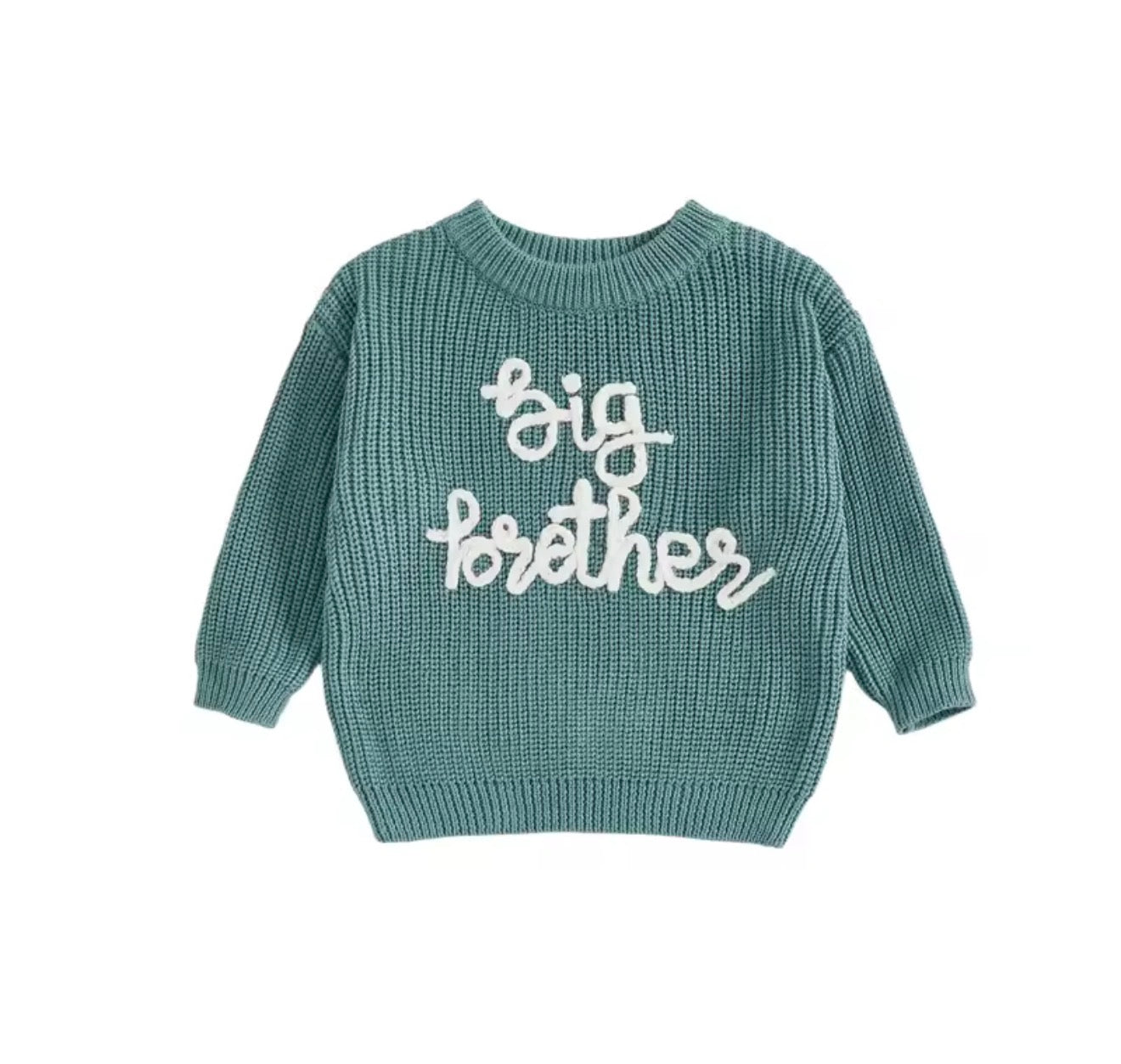 Knit Embroidered Big Brother sweater Hippo Boutique