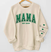(Copy) Glitter Mama Sweatshirt with children’s name on sleeve Hippo Boutique