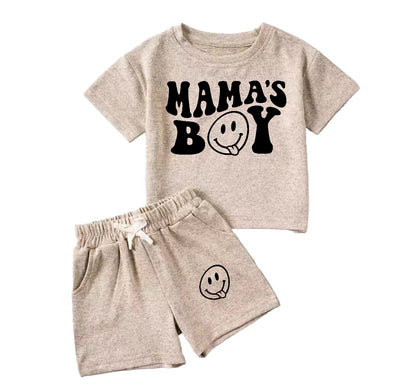 Mama’s Boy Baby & Toddler T-Shirt & Shorts Set Hippo Boutique