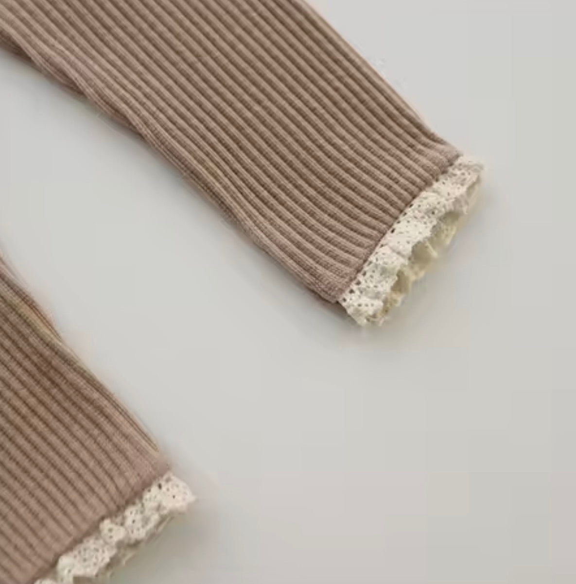 Newborn Baby Leggings with Lace Cuffs Hippo Boutique