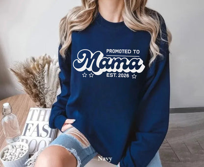 Personalized Promoted to Mama Sweatshirt Hippo Boutique