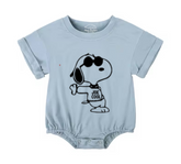 Dog Baby t-shirt bubble Romper Hippo Boutique
