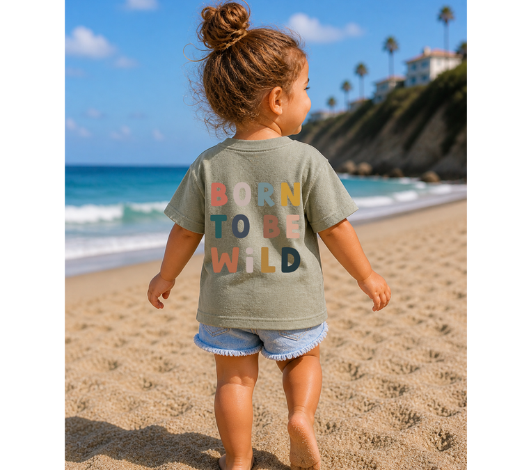 Toddler t-shirt- Born to be wild Hippo Boutique