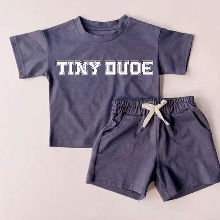 Tiny Dude Baby Boy T-Shirt & Shorts Set Hippo Boutique