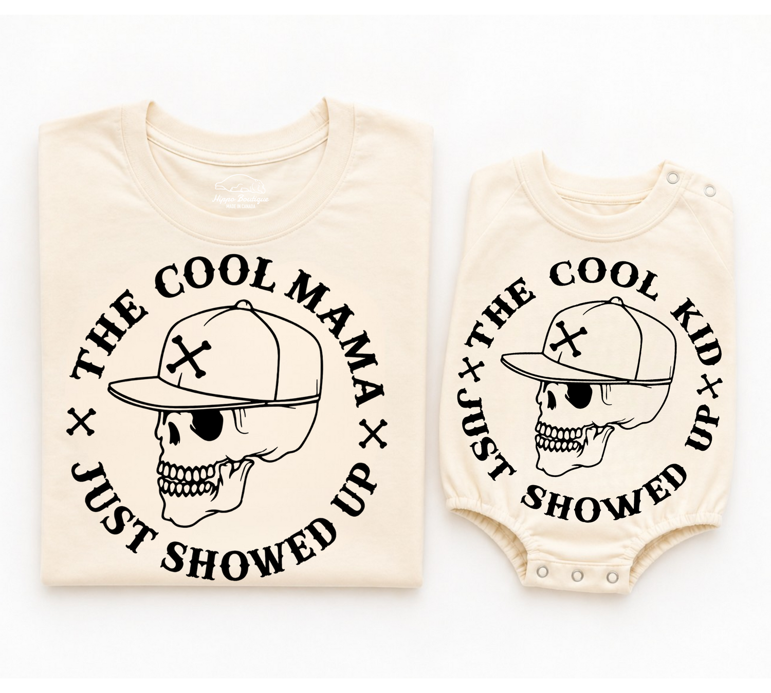 Mama & Mini Matching T-Shirts & Romper - Cool Kid Hippo Boutique