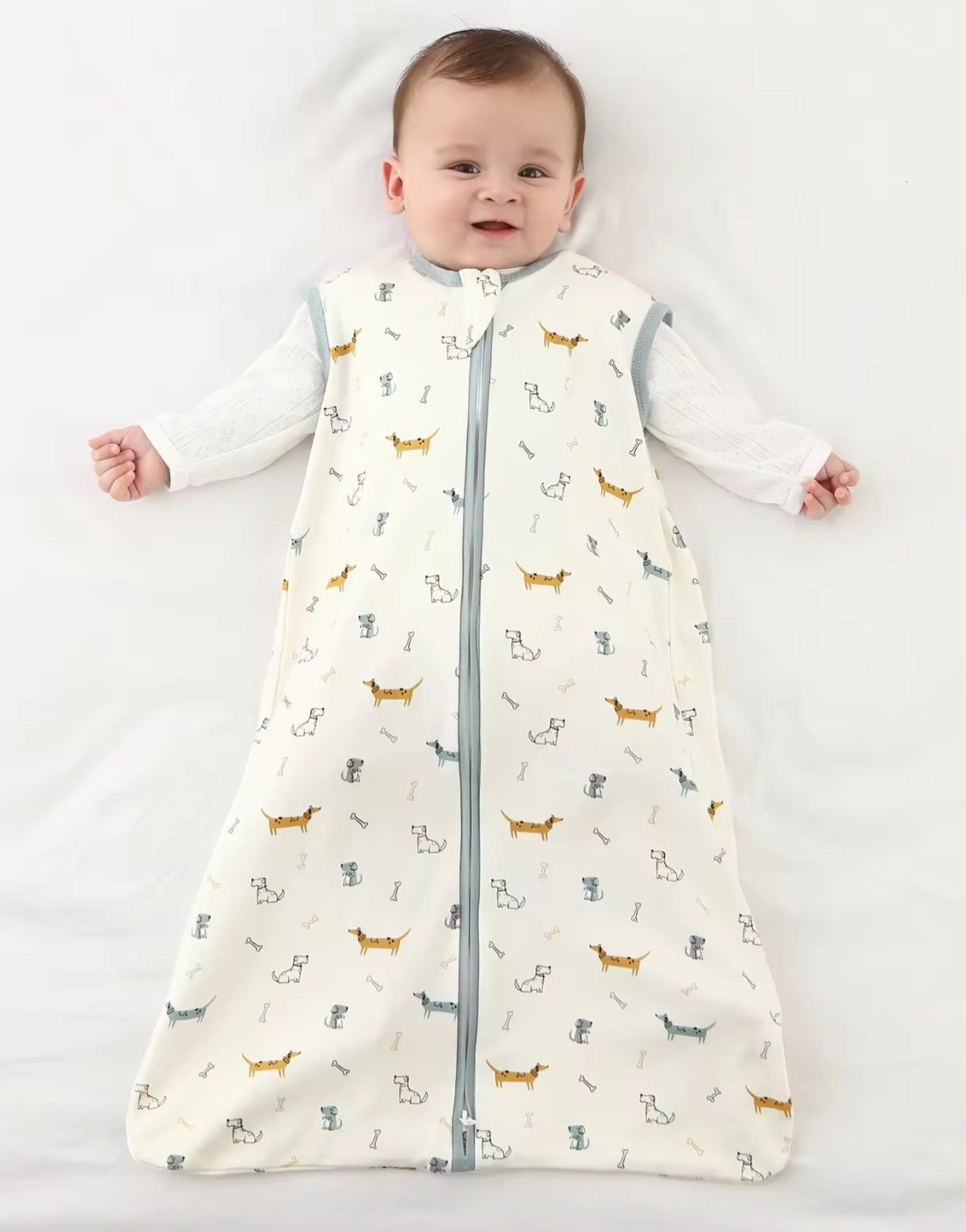 Newborn Baby 100% Organic Cotton Sleep sac - 1 Tog Hippo Boutique