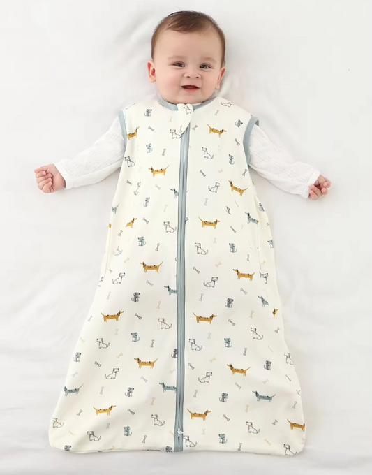 Newborn Baby 100% Organic Cotton Sleep sac - 1 Tog Hippo Boutique