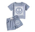 Checkered Smiley Baby & Toddler T-Shirt & Shorts Set Hippo Boutique