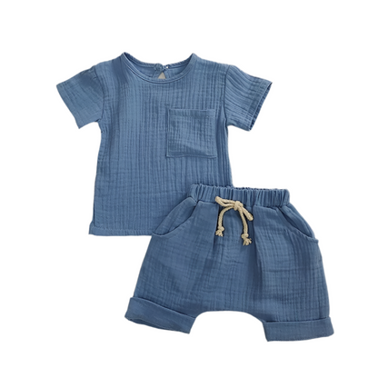 Waffle Cotton T-Shirt & Shorts Outfit Hippo Boutique