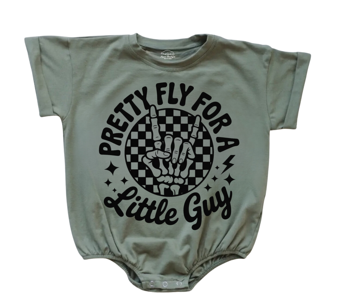 Baby t-shirt Bubble Romper - Pretty Fly Hippo Boutique