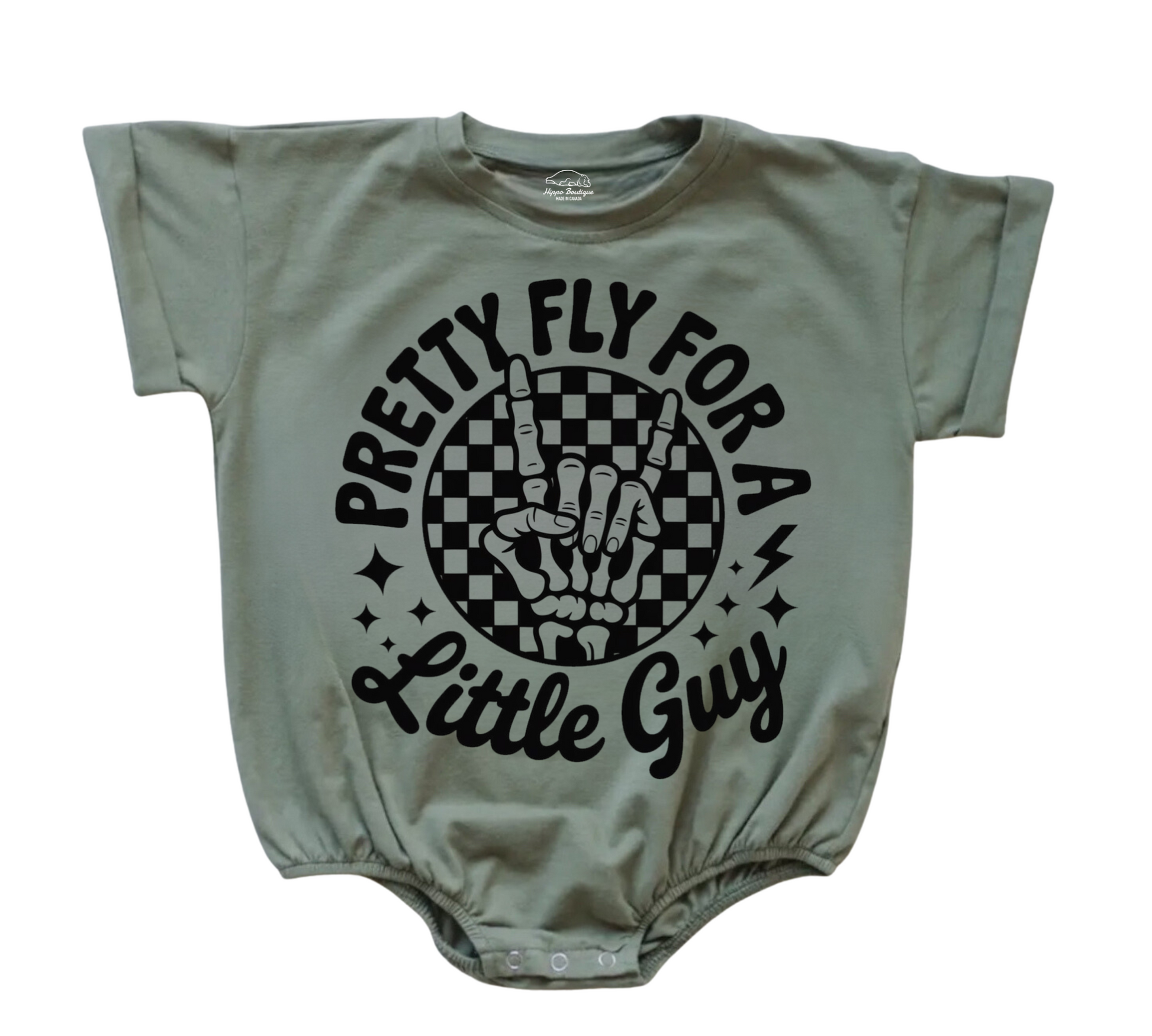 Baby t-shirt Bubble Romper - Pretty Fly Hippo Boutique