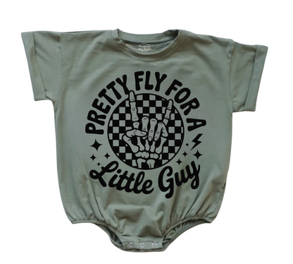 Baby t-shirt Bubble Romper - Pretty Fly Hippo Boutique
