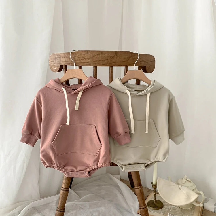 Baby Bear Hoodie Romper Hippo Boutique
