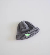 Smiley Frog Knit Baby Winter Hat Hippo Boutique