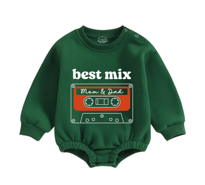 Soft warm fleece oversized Romper - Best Mix Tape Hippo Boutique