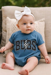 Baby t-shirt Bubble Romper - Bubs Lightning Hippo Boutique