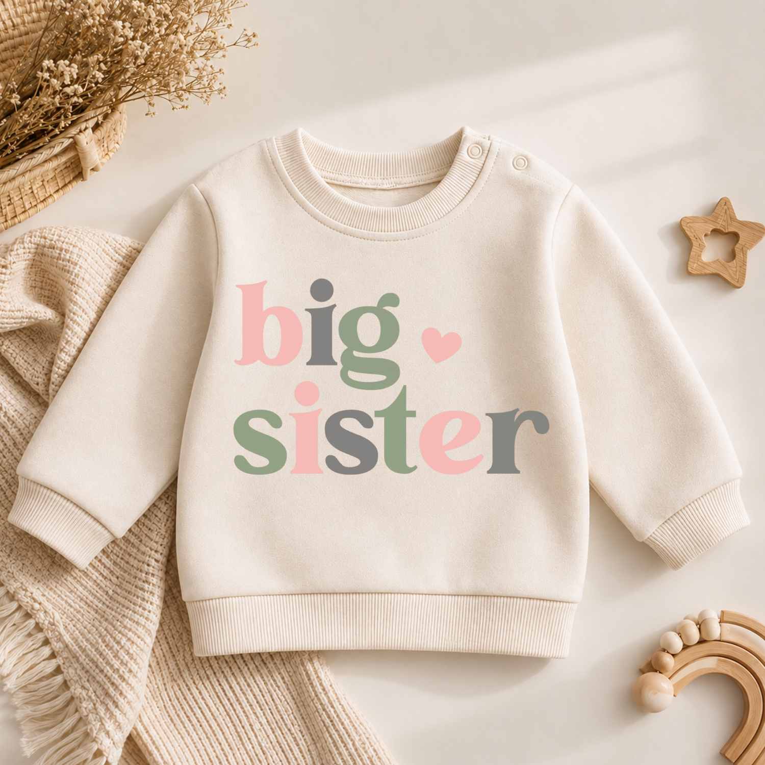 Big Sister Baby Sweatshirt Hippo Boutique