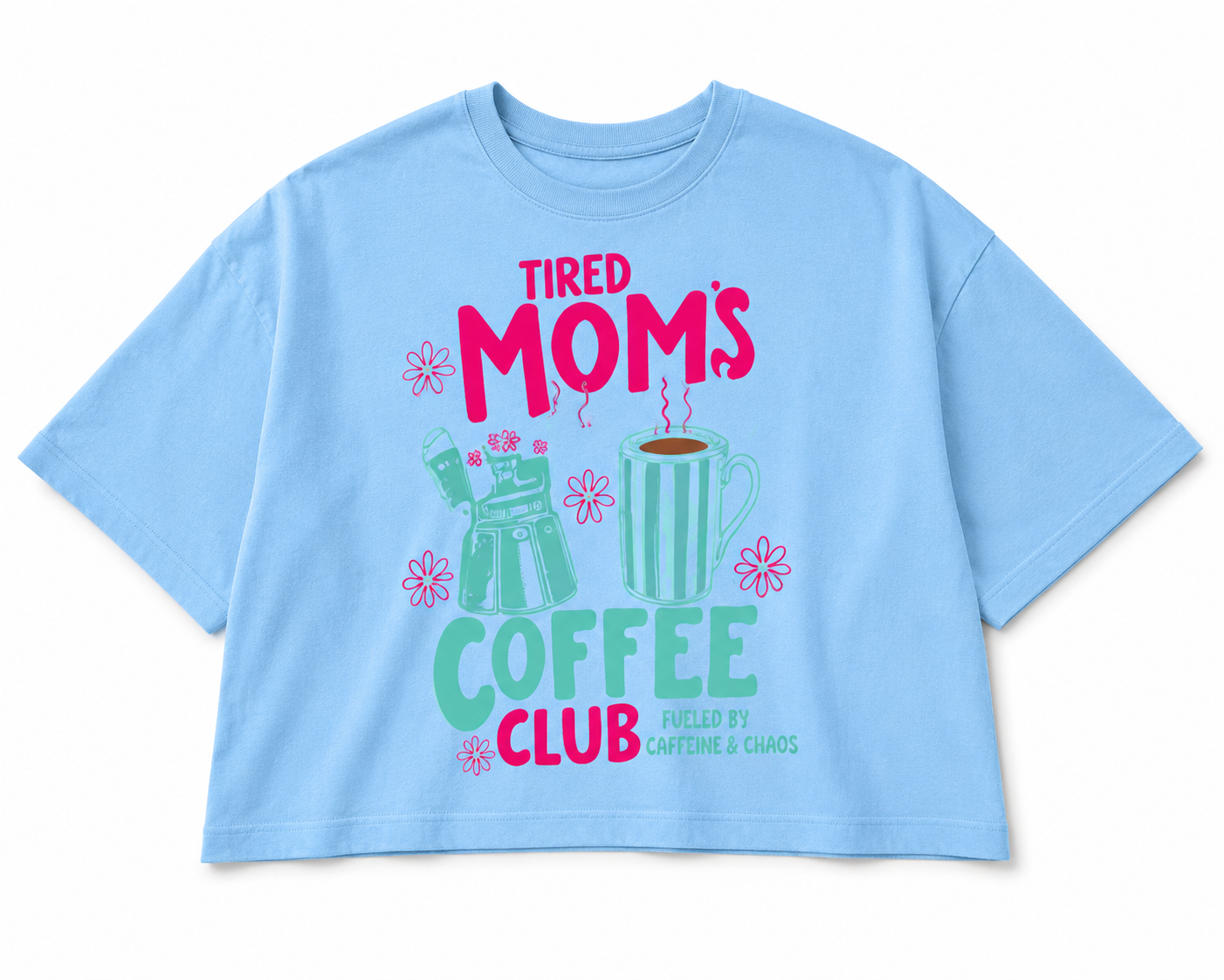 Cropped Top - Tired Moms Coffee Club Hippo Boutique