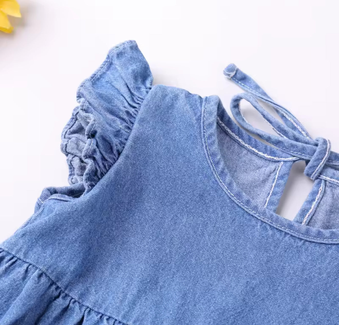 Denim Sleeveless Baby Dress Romper Hippo Boutique