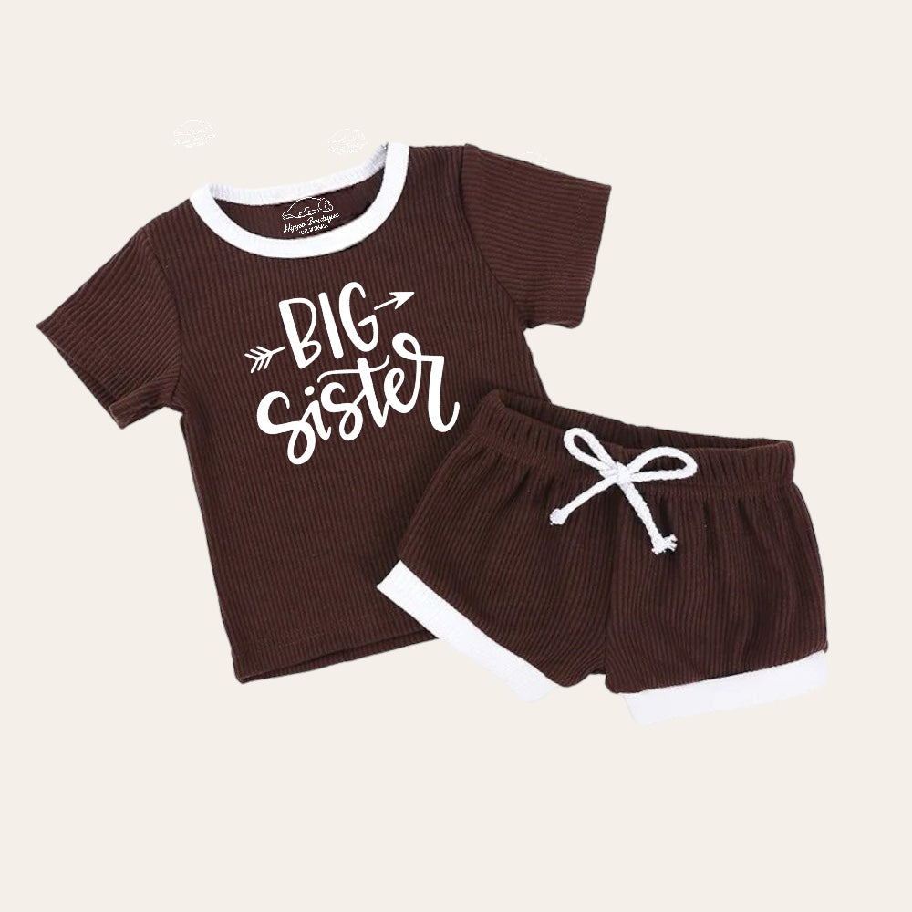 Big Baby & toddler waffle cotton outfit Hippo Boutique