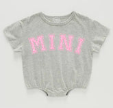 Glitter Mini Baby t-shirt Bubble Romper Hippo Boutique