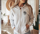 Mama Flower Zip Up Hoodie Hippo Boutique