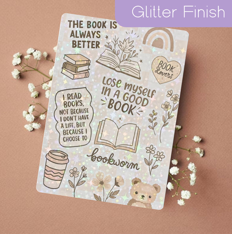 Kindle Insert - Brown Checkered Bookish Hippo Boutique