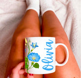 Personalized Birth Flower Cup Hippo Boutique