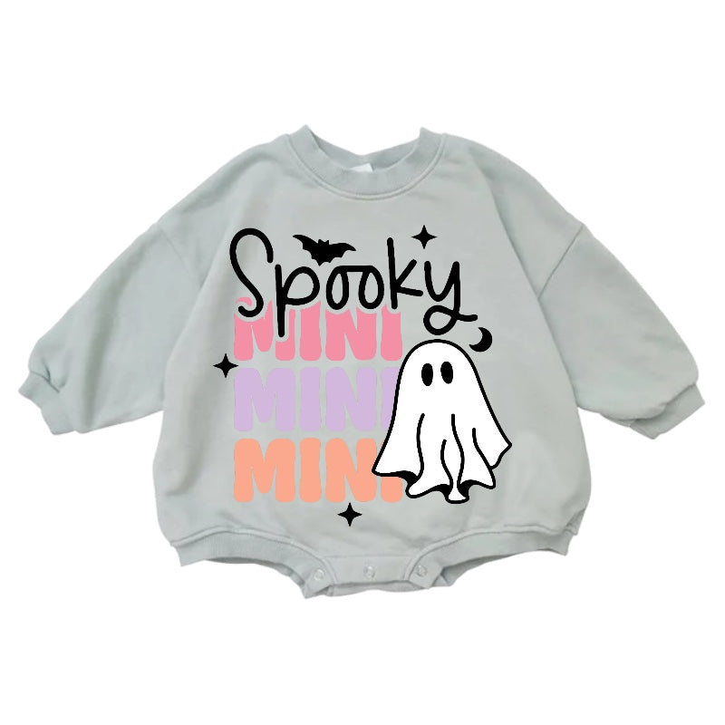 Spooky Mini Cotton Baby Halloween Sweatshirt Romper Hippo Boutique