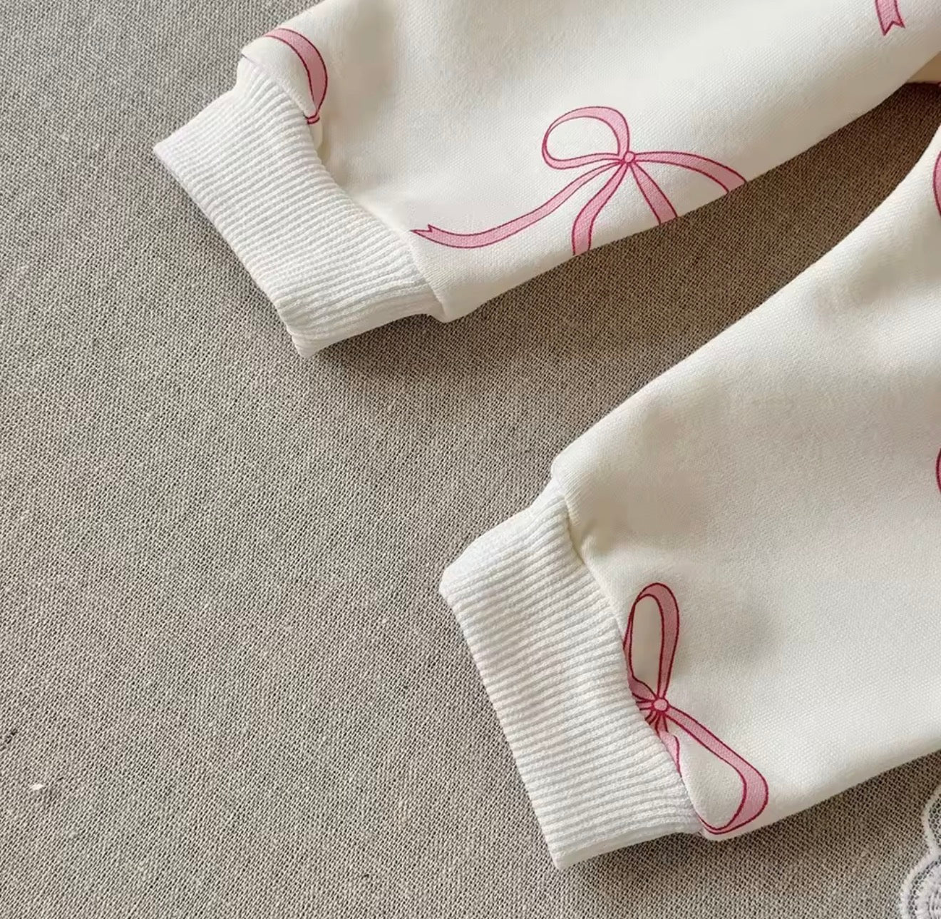 Baby & Toddler Pink bow Sweatshirt Outfit Hippo Boutique