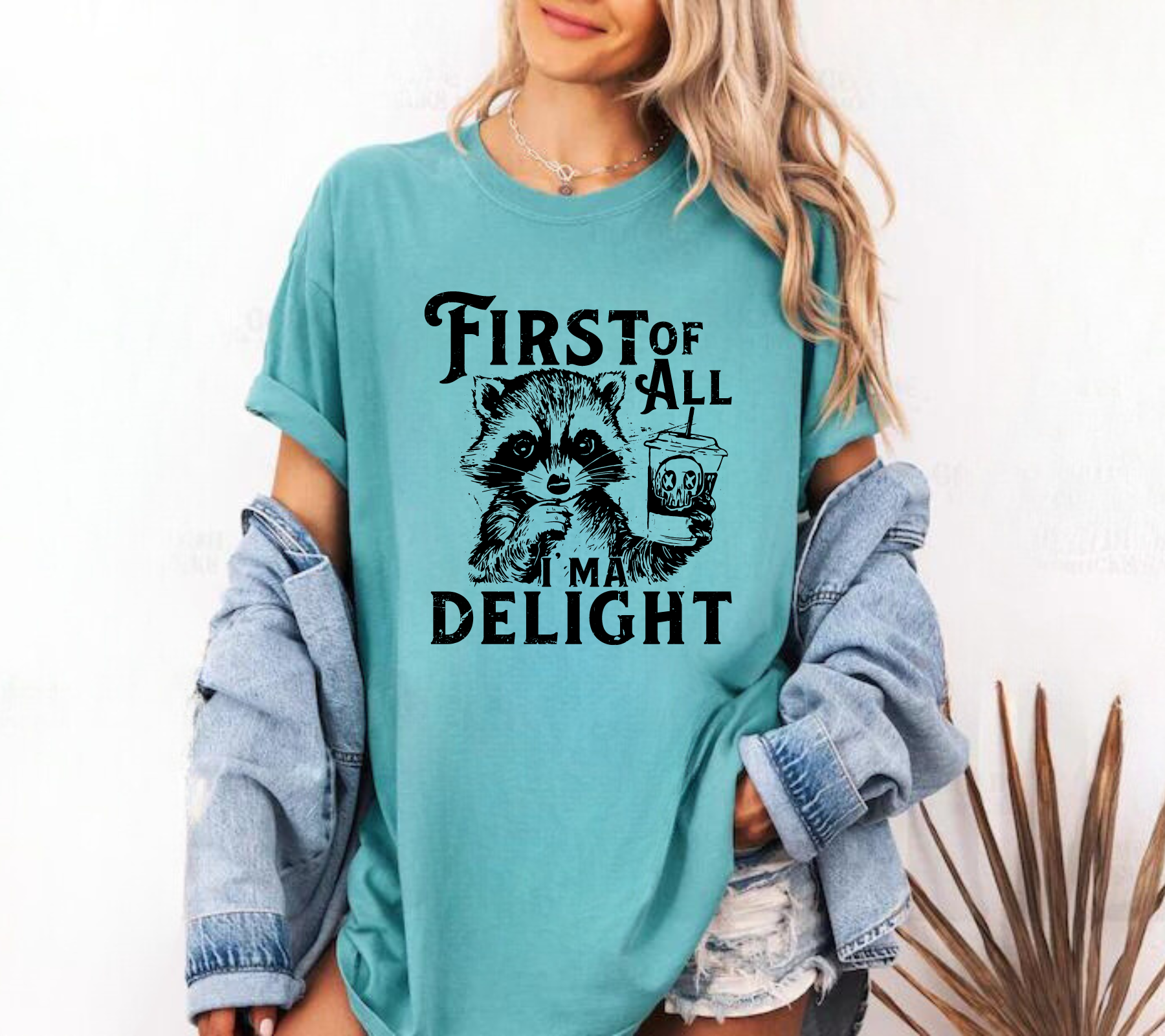 First of all I’m a Delight Raccoon T-Shirt Hippo Boutique