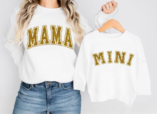 Glitter Mama & Mini Matching Sweatshirts - White Hippo Boutique