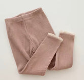 Newborn Baby Leggings with Lace Cuffs Hippo Boutique