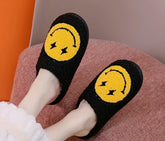 Women’s Fuzzy Smiley Slippers Hippo Boutique