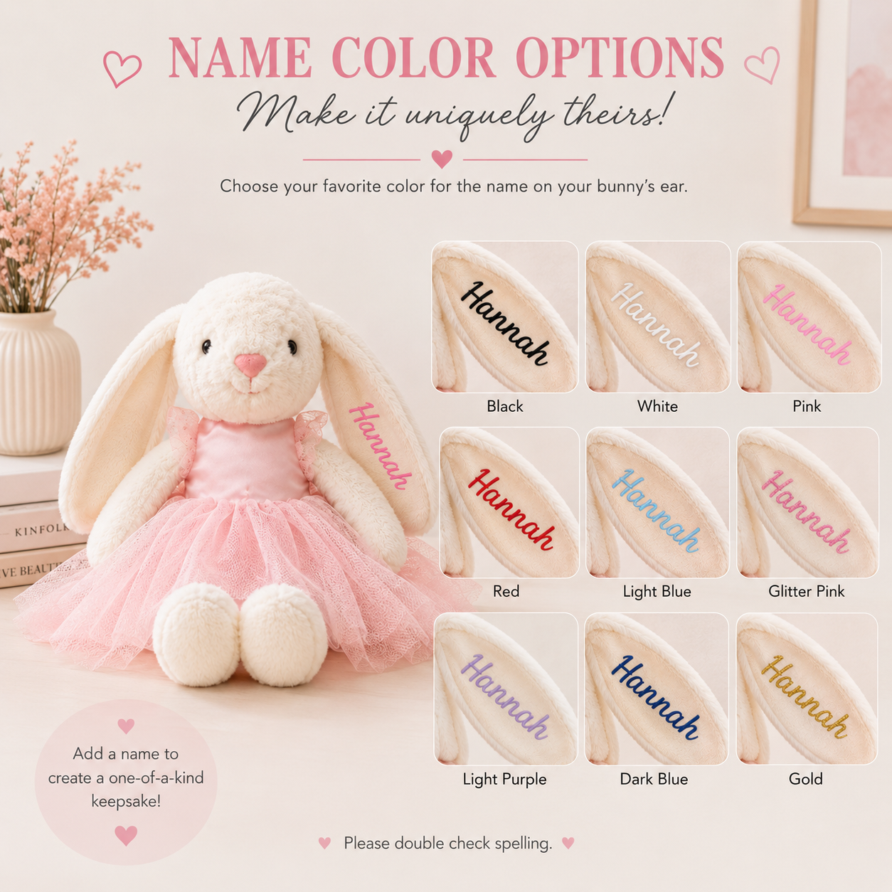 Personalized Custom Name Ballerina Bunny Hippo Boutique